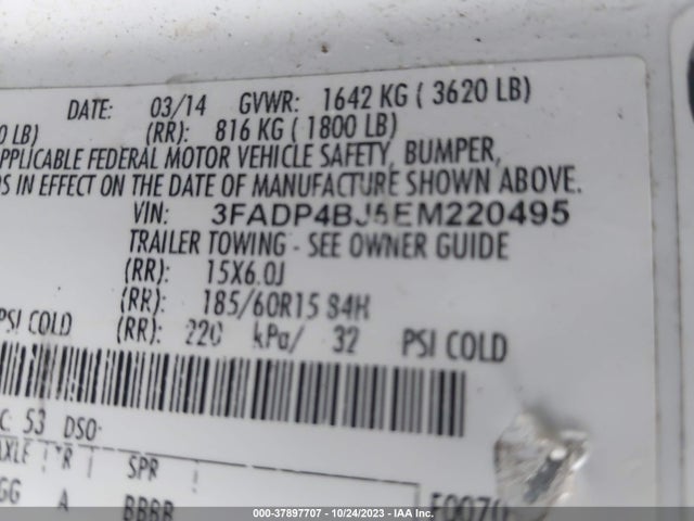 Ford FIESTA SE 2014 3FADP4BJ5EM220495 Image 9