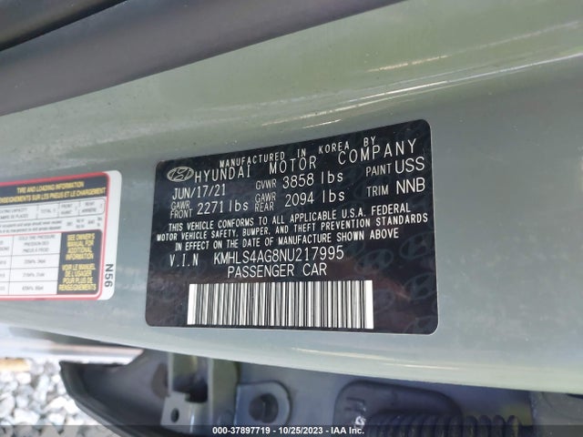 Hyundai ELANTRA SEL 2022 KMHLS4AG8NU217995 Image 9