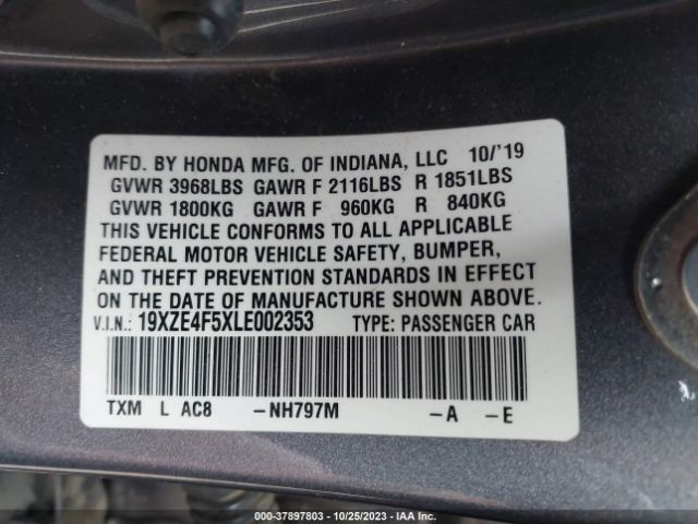 19XZE4F5XLE002353 Honda INSIGHT EX