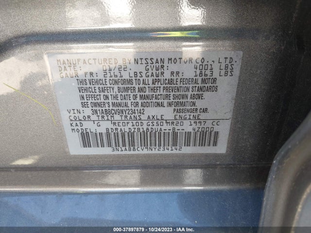 Nissan SENTRA SV 2022 3N1AB8CV9NY234142 Image 9