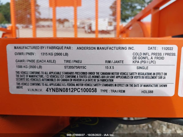 2023 ANDE HDLS68 VIN: 4YNBN0812PC100058