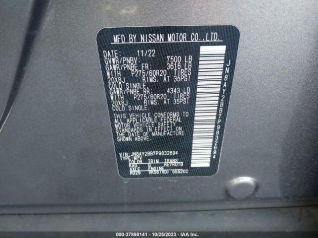 JN8AY2BB7P9832694 Nissan Armada Sl