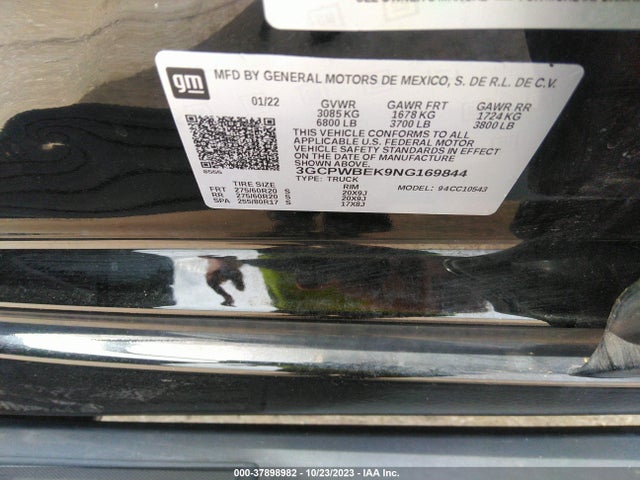 Chevrolet Silverado 1500 Ltd Custom 2022 3GCPWBEK9NG169844 Image 9