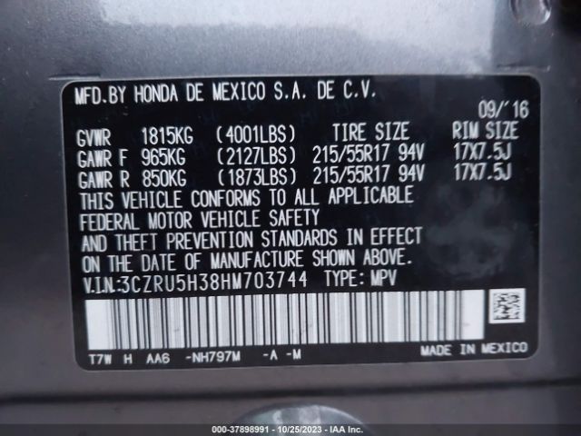 3CZRU5H38HM703744 Honda HR-V LX