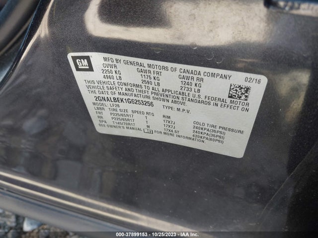 Chevrolet EQUINOX LS 2016 2GNALBEK1G6253256 Image 9
