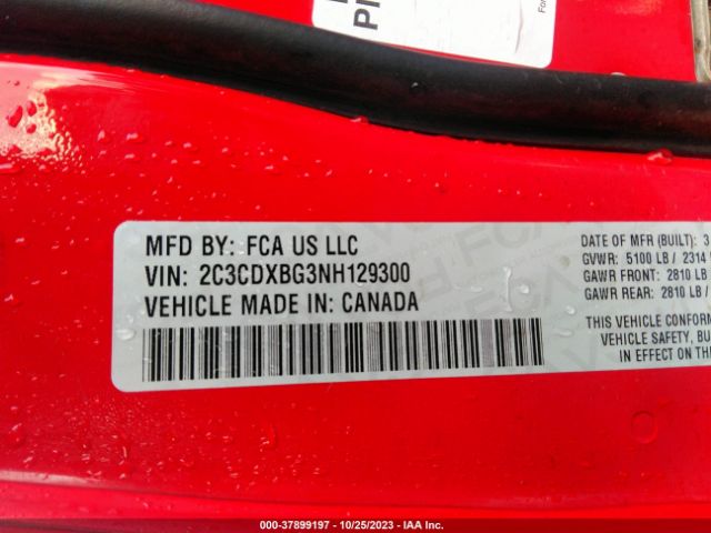 2C3CDXBG3NH129300 Dodge Charger Sxt
