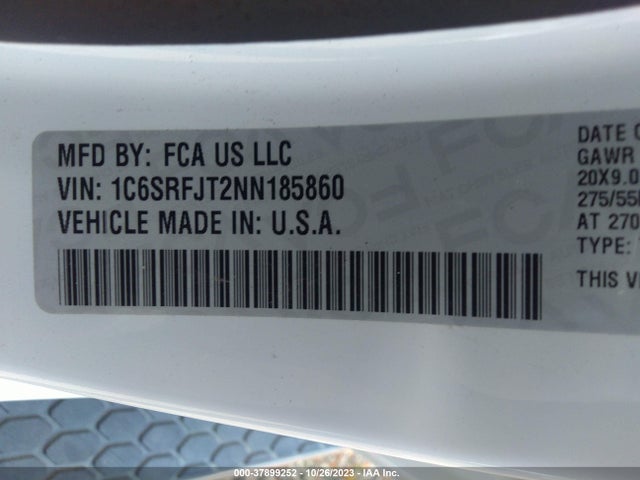 1C6SRFJT2NN185860 RAM 1500 Laramie