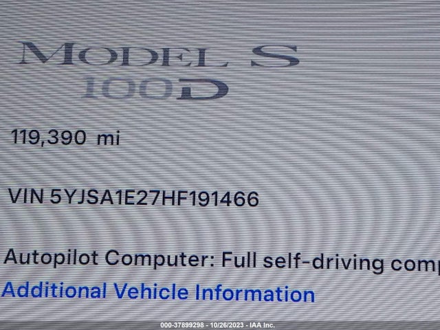 5YJSA1E27HF191466 Tesla Model S 100d/90d/75d/60d/p100d