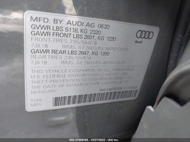 WA1AECF39L1112653 Audi Q3 PREMIUM