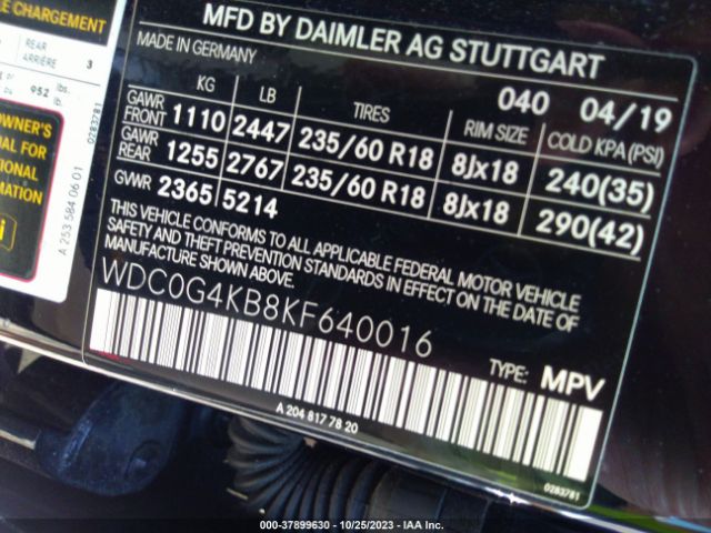 WDC0G4KB8KF640016 Mercedes-Benz GLC 300