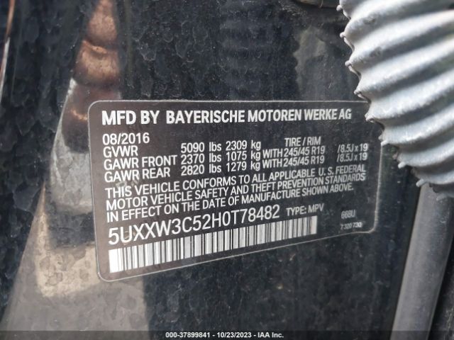 5UXXW3C52H0T78482 BMW X4 Xdrive28i