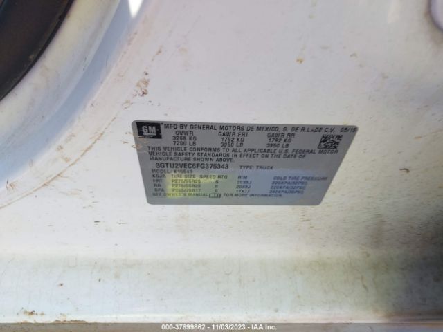 3GTU2VEC6FG375343 GMC Sierra 1500 Slt