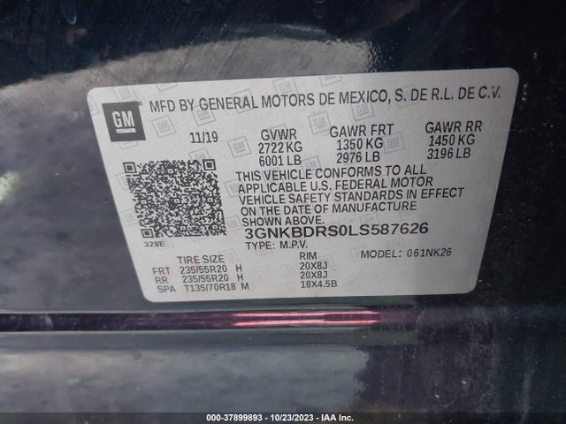 Chevrolet Blazer Fwd 3lt 2020 3GNKBDRS0LS587626 Image 9