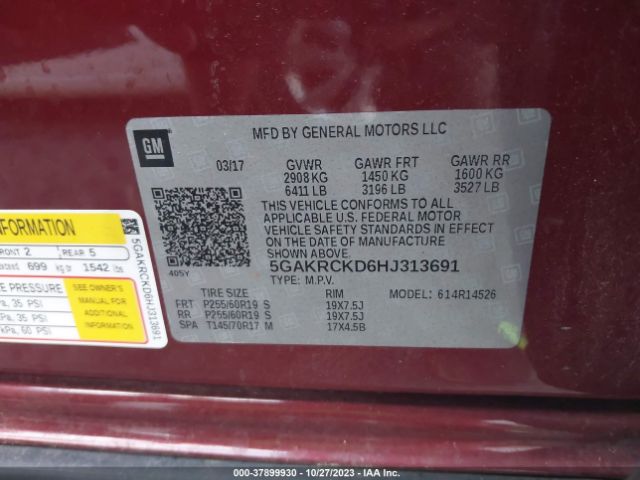 5GAKRCKD6HJ313691 Buick Enclave Premium