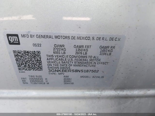 Chevrolet BLAZER RS 2022 3GNKBERS8NS187502 Image 9
