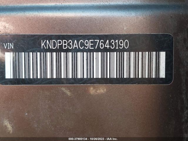 KNDPB3AC9E7643190 KIA Sportage Lx