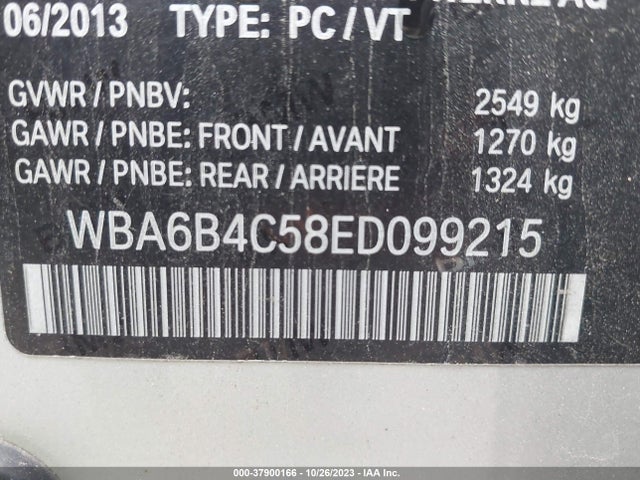 WBA6B4C58ED099215 BMW 650i Gran Coupe Xdrive