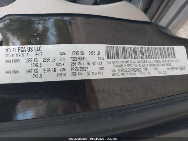 2C4RDGCG3HR860912 Dodge Grand Caravan Sxt