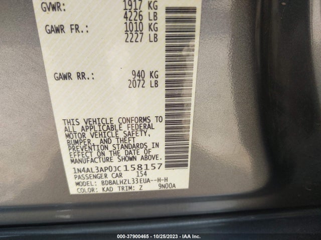 Nissan Altima 2.5 Sr 2018 1N4AL3AP0JC158157 Image 9
