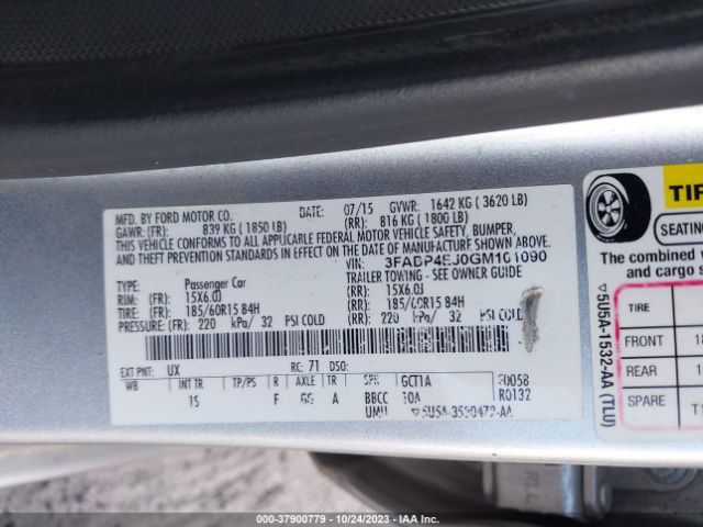 3FADP4EJ0GM101090 Ford FIESTA SE