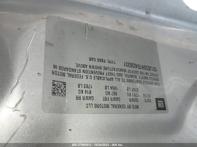 Chevrolet Sonic Lt Auto 2014 1G1JC5SH7E4236231 Image 9