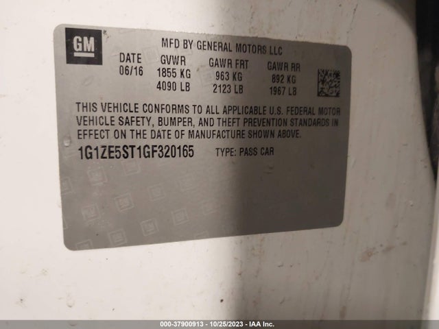 Chevrolet MALIBU LT 2016 1G1ZE5ST1GF320165 Image 9