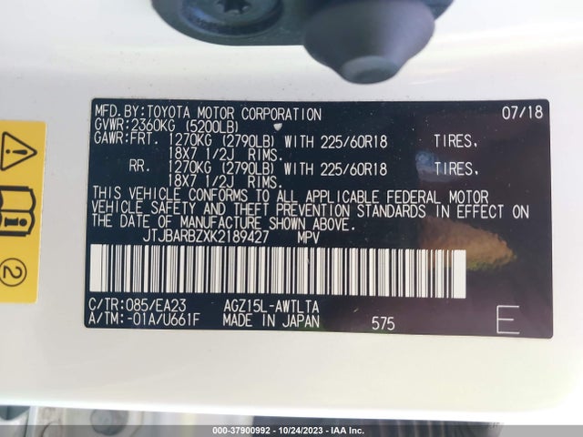 Lexus NX 2019 JTJBARBZXK2189427 Image 9