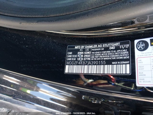 2018 MERCEDES-BENZ E 300 4MATIC VIN: WDDZF4KB7JA390155