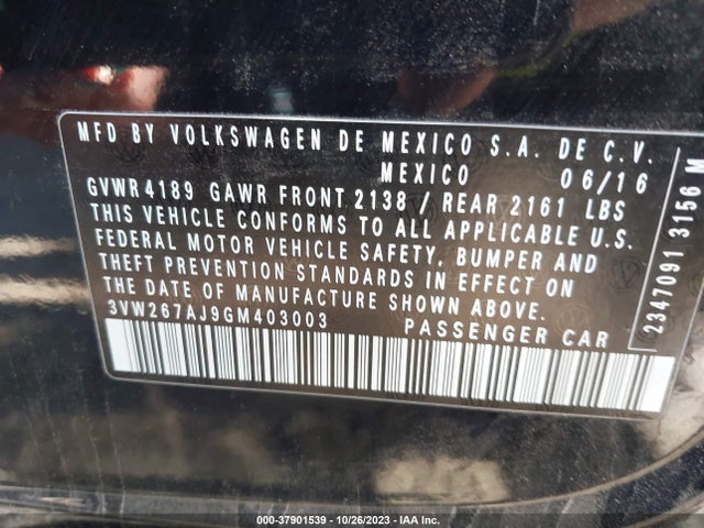 3VW267AJ9GM403003 Volkswagen Jetta Sedan 1.4t S