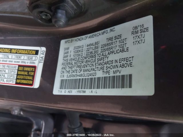 5J6RM3H48GL024523 Honda CR-V SE
