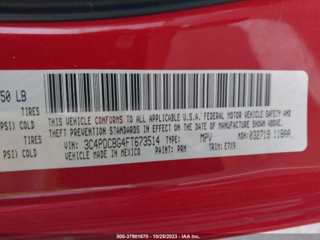 3C4PDCBG4FT673514 Dodge Journey Sxt
