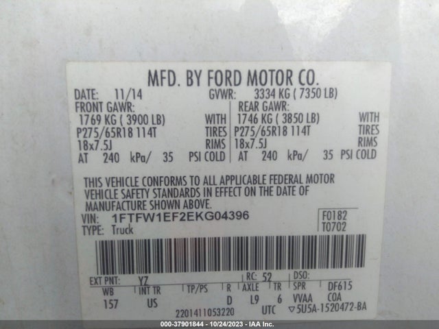 Ford F-150 Xlt 2014 1FTFW1EF2EKG04396 Image 25