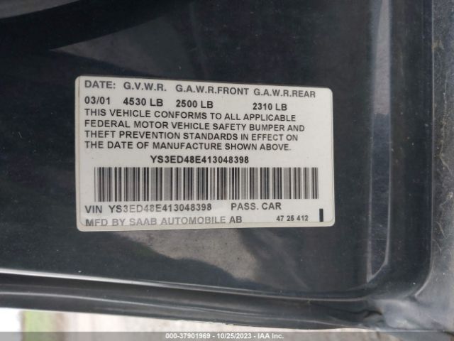 2001 SAAB 9-5 YS3ED48E413048398 Photo 8