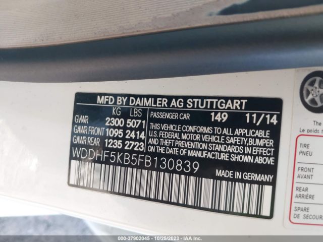 2015 MERCEDES-BENZ E-CLASS WDDHF5KB5FB130839 Photo 8