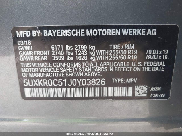 5UXKR0C51J0Y03826 BMW X5 Xdrive35i