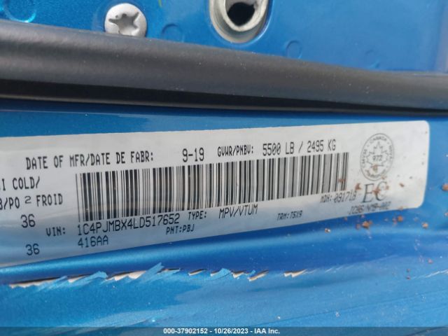 1C4PJMBX4LD517652 Jeep Cherokee Trailhawk