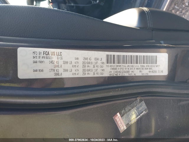 Dodge Durango Sxt 2016 1C4RDHAG1GC502899 Image 9