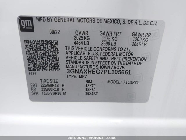 Chevrolet EQUINOX LS 2023 3GNAXHEG7PL105661 Image 9