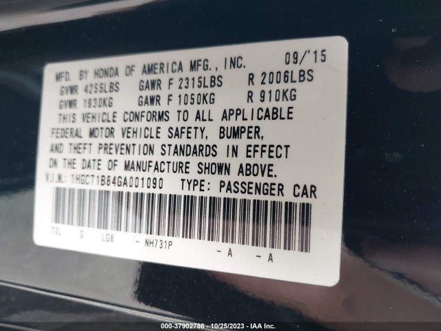 Honda Accord Coupe Ex-l 2016 1HGCT1B84GA001090 Image 9