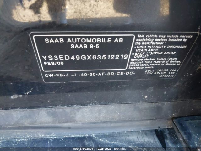 2006 SAAB 9-5 YS3ED49GX63512219 Photo 8