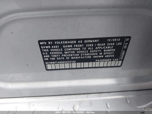 WVWBP7AN5EE523192 Volkswagen CC SPORT