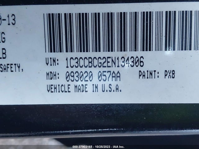 2014 CHRYSLER 200 LIMITED VIN: 1C3CCBCG2EN134306
