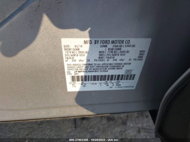 2FMPK4J96KBC13304 Ford EDGE SEL
