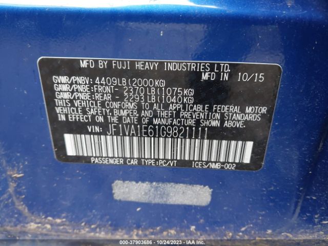 JF1VA1E61G9821111 Subaru Wrx Premium