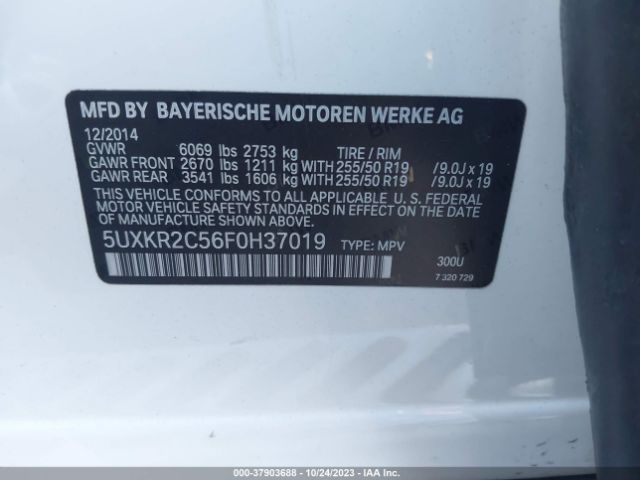 5UXKR2C56F0H37019 BMW X5 Sdrive35i