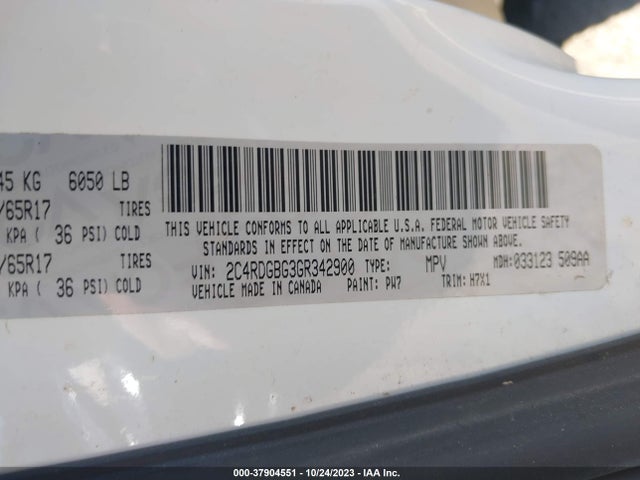 Dodge Grand Caravan Se 2016 2C4RDGBG3GR342900 Image 9