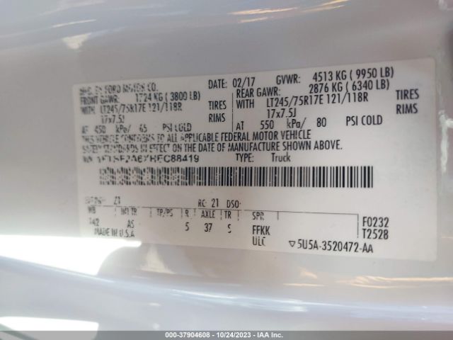 1FTBF2A6XHEC88419 Ford Super Duty F-250 Srw Xl/xlt