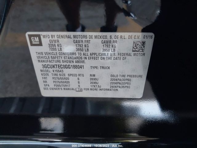 3GCUKTEC0GG188041 Chevrolet Silverado 1500 High Country