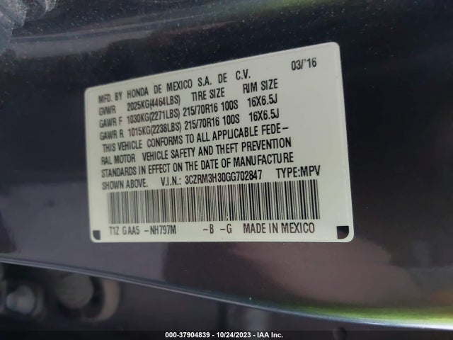Honda CR-V LX 2016 3CZRM3H30GG702847 Image 9