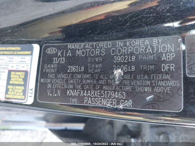 KNAFX4A8XE5179463 KIA FORTE EX